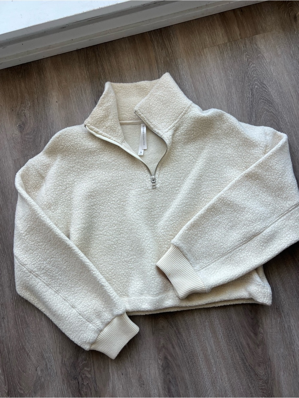 Babaton Cream Sherpa Half-Zip Pullover